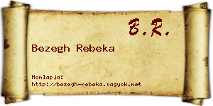 Bezegh Rebeka névjegykártya